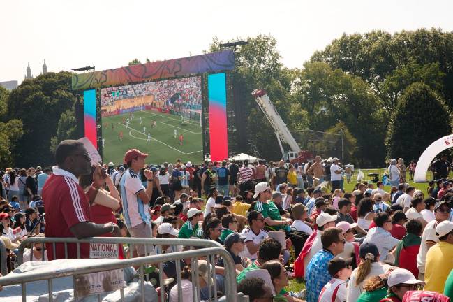 50,000 fans turned out for a World Cup Finals watch party in Central Park on July 19, but a hotel trade association says bookings for hotels are actually off from a year ago and did not match the early hype.