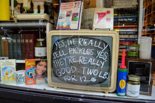 The store is known for selling both books and pickles. Photo: Abigail Gruskin