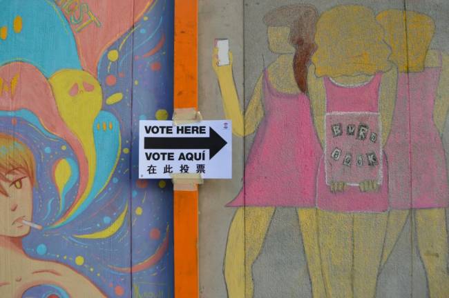 Voter turnout was impressive, according to Manhattan Borough President Mark Levine. Photo: Abigail Gruskin