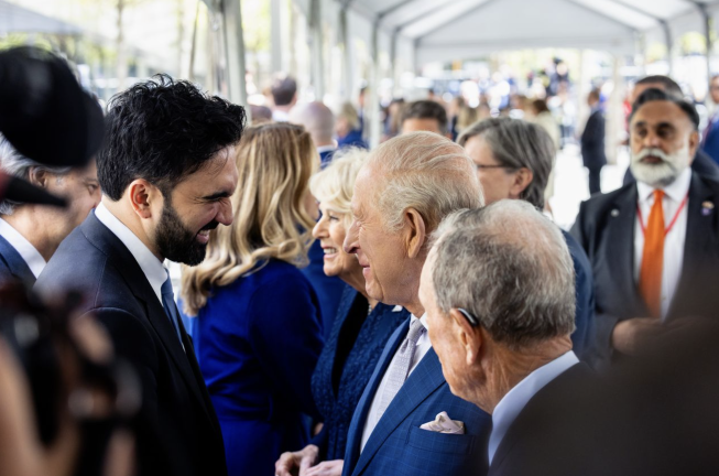 NYC Mayor Zohran Mamdani greets King Charles III and Queen Camilla at the 9/11 Memorial and Museum but only had a brief encounter and did not have a chance to ask the British royal to return the Koh-i-Noor diamond to India.
