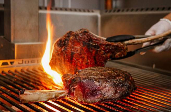 Firing up the grill at Gui Steakhouse.