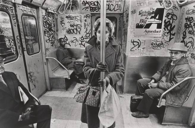 CC Train, New York, 1985 (printed later). Gelatin silver print. Museum of the City of New York. Gift of Richard Sandler, 2018.8.12