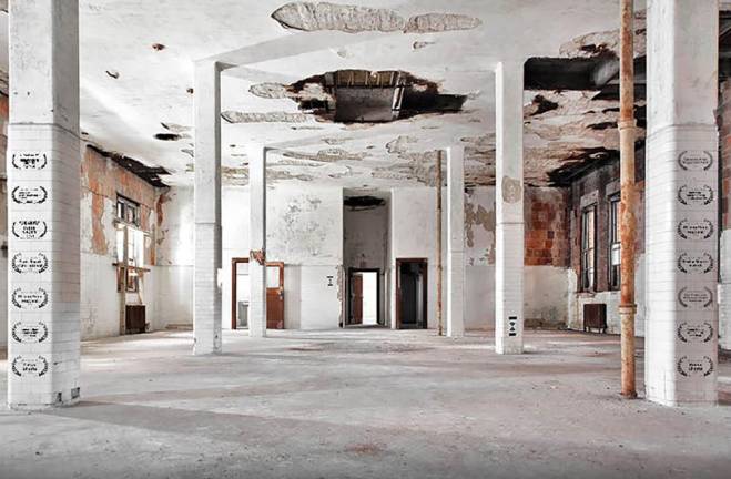 Aaron Asis takes viewers to places that are normally closed with his Unforgotten Films. Here he shows a crumbling building on Ellis Island. Photo: Courtesy Aaron Asis