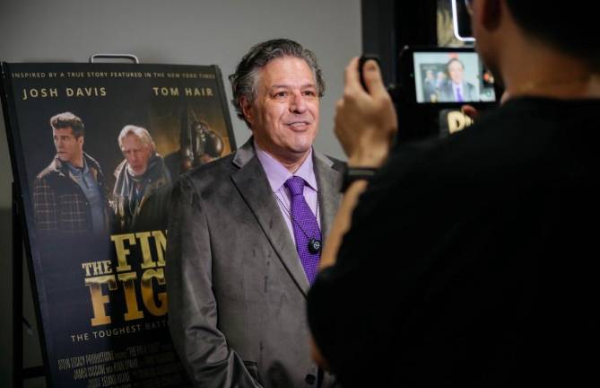 ”The Final Fight” writer-director Todd Stein attends a private screening of his short film on August 31, held at the Angelika East Theater on Second Avenue.