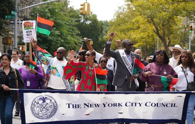 New York City Council delegation at the African-American Day Parade.