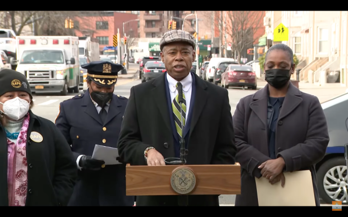 On January 19, Mayor Eric Adams announced a Vision Zero revamp. Photo courtesy of the Mayor’s Office
