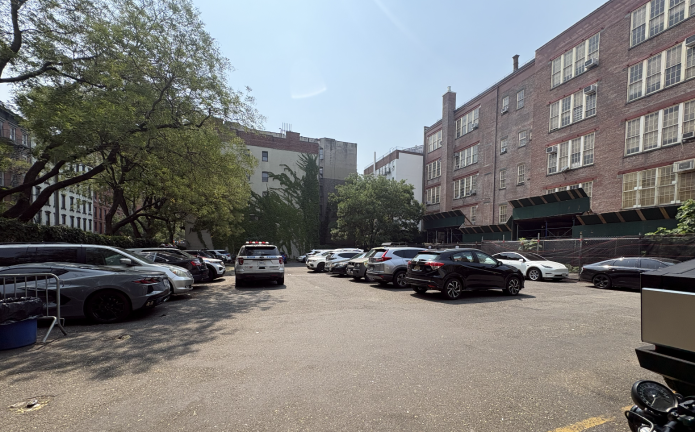 The 9th Precinct parking lot at 324 E. 5th St. as it currently stands.