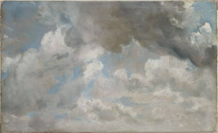 John Constable (1776 &#x2013;1837) Cloud Study, ca. 1822 Oil on paper, laid down on board 11 1/2 x 19 inches The Frick Collection, New York Photo: Michael Bodycomb