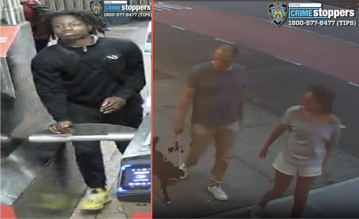 Left: One of two suspects wanted for robbery at Lex &amp; 59th; Right: Wanted for Assault on 3rd Ave.