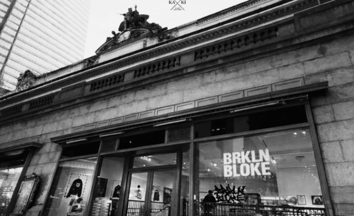 The latest pop up store for Brklyn Bloke will be open in Pershing Square right outside the main entrance of Grand Central through the end of May.