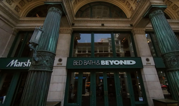 The Bed Bath &amp; Beyond in Chelsea, on Sixth Avenue between West 18th and West 19th Streets, will be the only Manhattan survivor of nationwide store closures. Photo via David W., Google Maps