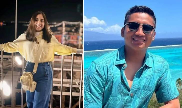 The two Mexican Navy cadets who died were identified as 20-year-old América Yamilet Sánchez (left) from Xalapa, Veracruz, and 23-year-old Adal Jair Maldonado Marcos from Salina Cruz, Oaxaca.
