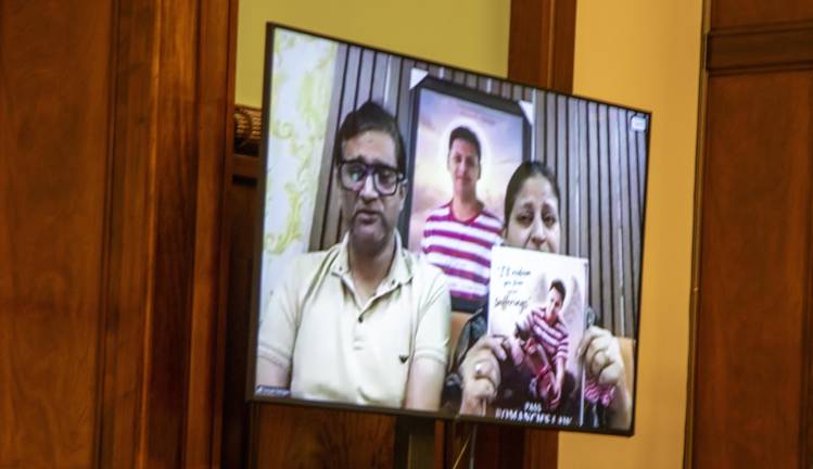 During the hearing, members of the Mahajan family, in-person and through Zoom, decried the horse carriage industry and pleaded for the bill to pass, to prevent further tragic accidents.
