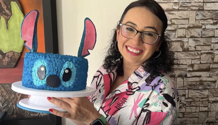 Diana Agudelo seen smiling with a Lilo &amp; Stitch cake in an undated photo before the brutal attack that has left her in a coma, clinging to life.