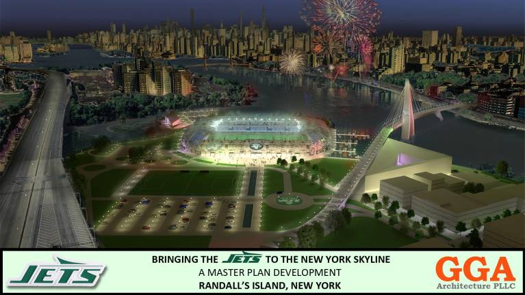 A Randall’s Island master plan with a New York Jets stadium