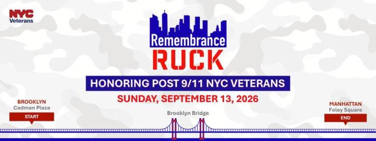 The first city sponsored Remembrance Ruck, which honors the military, will be held on September 13. Registration is now open.
