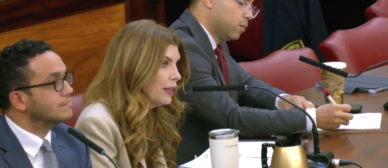 The City Council held a hearing to discuss nearly two-dozen bills that aim to address the risk of speeding e-bikes, which Council Speaker Julie Menin described as a bid to make people “feel safe,” on September 30.