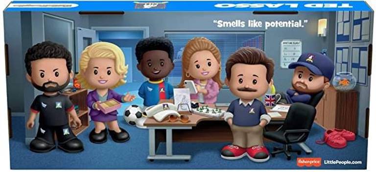 Fisher Price figures of “Ted Lasso.” Photo via Amazon.com