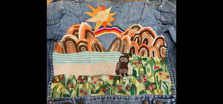 Joan Bedor’s embroidered jean jacket inspired a 50-year business friendship.