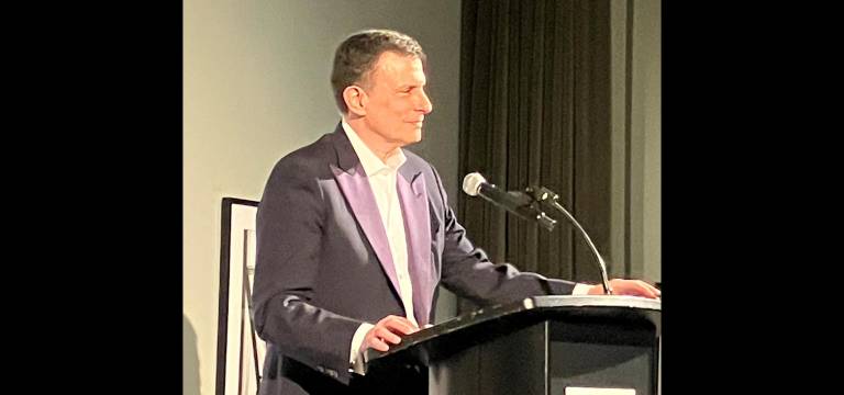David Remnick addressing the Medal of Honor ceremony attendees at NAC.