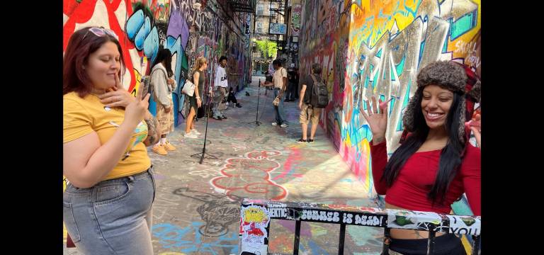 Freeman Alley buzzes with podcasters, Instagrammers, TikTokers, graffiti artists, and snoops.