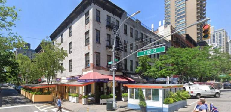 The corner of E. 80th and Third Ave. before four buildings purchased by the