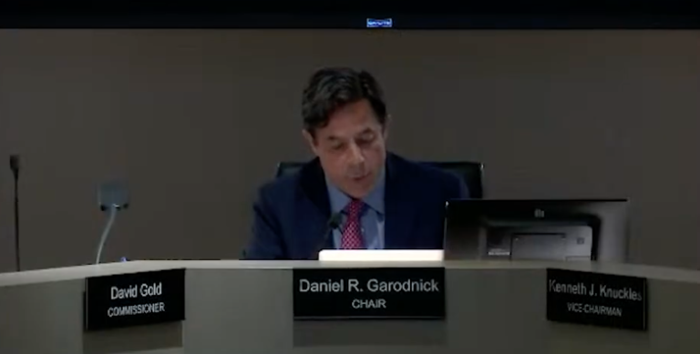 CPC Chair Dan Garodnick, pictured at a July 2 meeting, discussing why he would vote “aye” on the proposal.