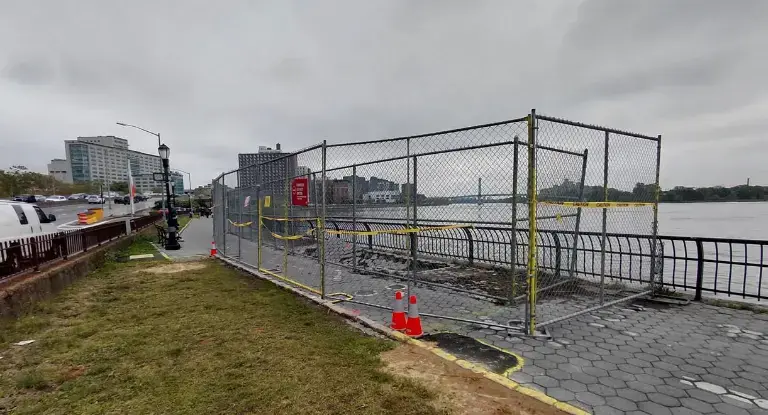 The pathway returned to the status quo ante after a week-long closure April 30, with a fence surrounding the sinkhole and the pathway left unobstructed only to closed once again as the Parks Dept. undertakes repairs.