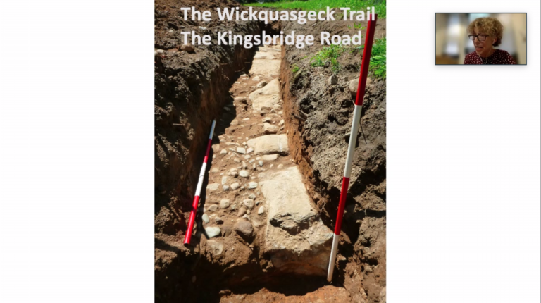 Evidence of “Kingsbridge Road” unearthed in the park. Photo: Abigail Gruskin