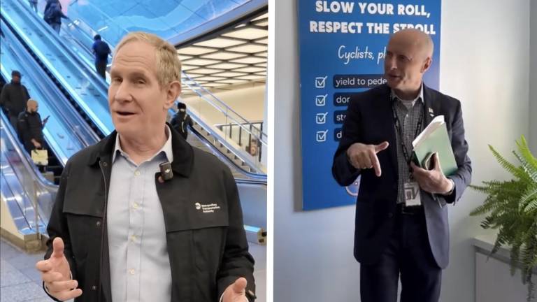 A Tale of Two Bosses: MTA honcho Janno Lieber (left) and Amtrak’s Penn Station czar Andy Byford.