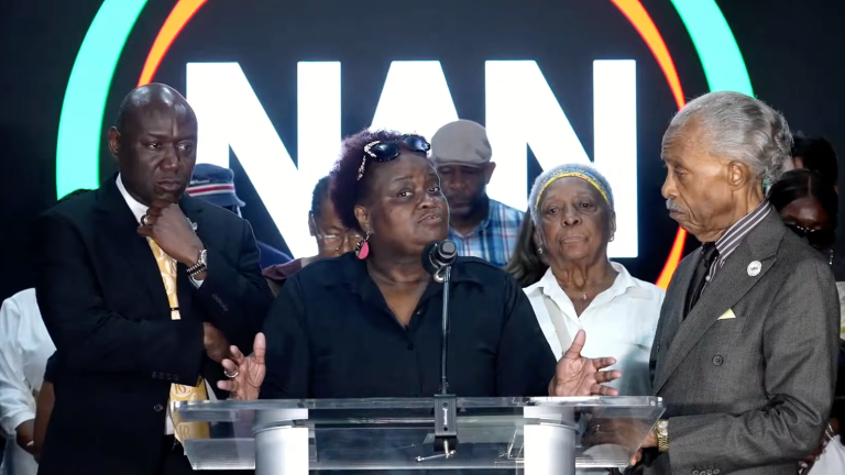 New York City is facing new lawsuits related to last year’s deadly Legionnaires’ outbreak in Harlem, with the support of Ben Crump (right) and the Reverend Al Sharpton (right). At an August 6 presser, June Cooley (above, center) said that her family has “PTSD” over her mother’s infection.