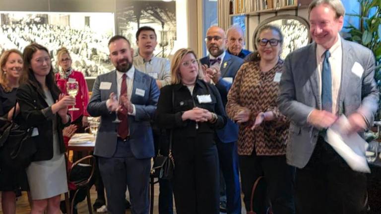 Late spring is the time when most political clubs hold their annual galas. Above, the Four Freedoms Democratic Club gathers.