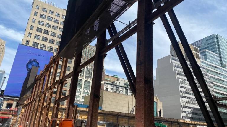 The pit after Vornado tore down the Hotel Pennsylvania.