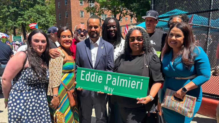 Latin Jazz hero Eddie Palmieri honored with street naming at East 112th Street and Park Avenue.