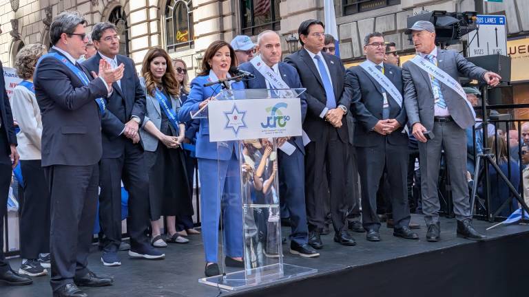 Israel Day Parade, Governor Kathy Hochul speaking.
