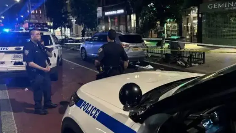 Police on the scene of a stabbing on E. 14th St. near Ave. A on the evening of June 23, 2024, when a dispute among three homeless individuals resulted in a confrontation in which one person was killed and two others were injured. Alejandro Piedra who was arrested shortly after the stabbing, has now pleaded guilty to one count of murder.