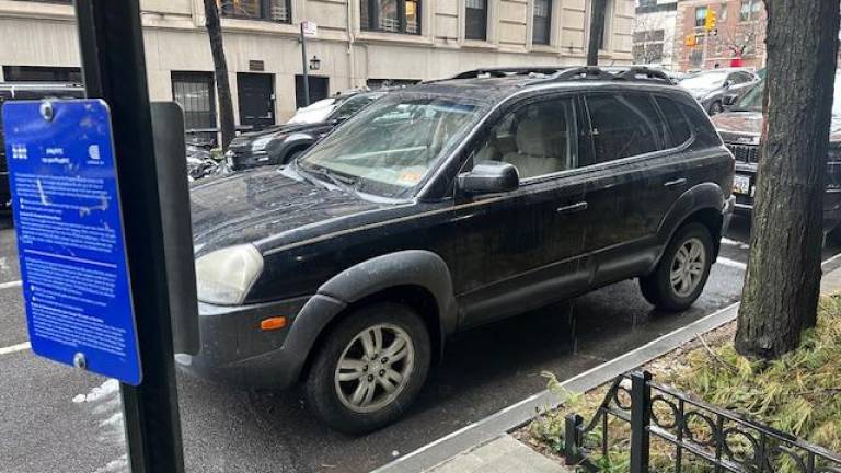 The “repeat offender” parked in the charging spot. Photo: Tom Goodman