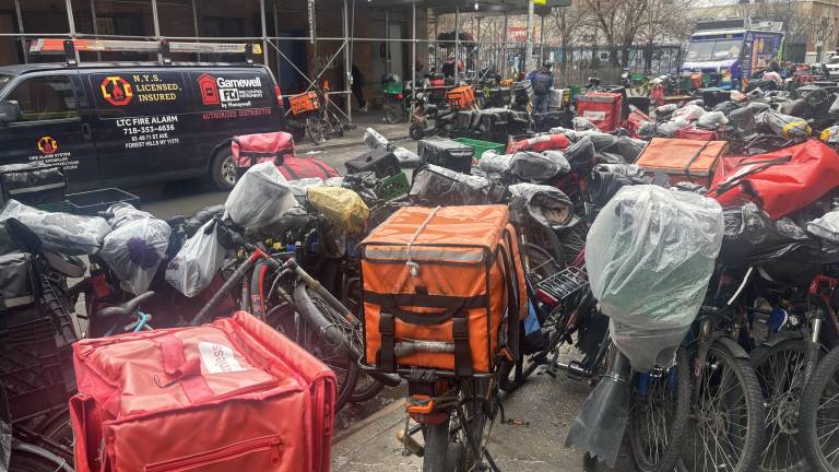 E-bike clutter on eleventh street between First Ave and Ave. A.