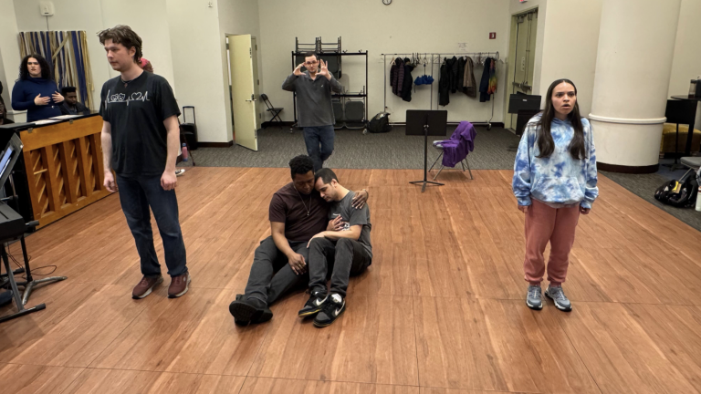The Epic Players cast of RENT, set in the East Village during the AIDS epidemic, during rehearsals before starting live performances on June 4. The show opens June 4 and runs until June 20 at the A.R.T/New York Theaters at 502 W. 53rd St.