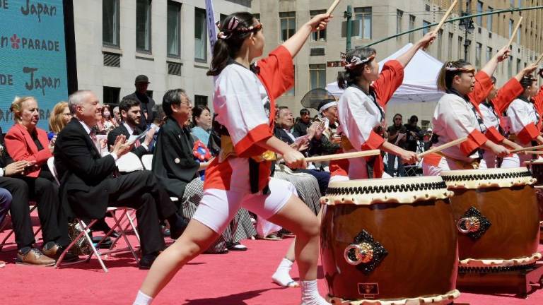 Give the drummers some: the women of Soh Daiko perform during the opening ceremony.