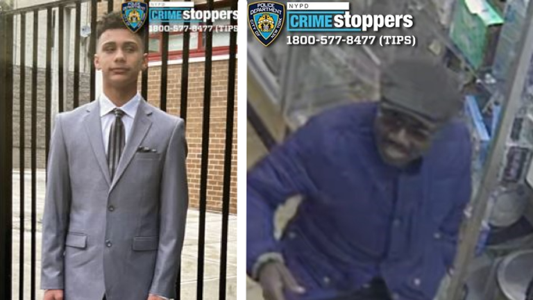 East Harlem boy Edgardo Cucuta, 16, missing (left); wanted for assault in Yorkville (right).
