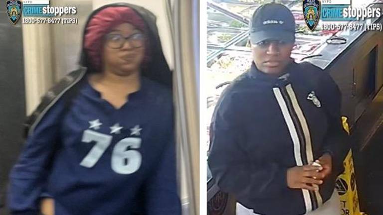Wanted for Elder Assault: on UES subway (left), in Harlem soul food restaurant.