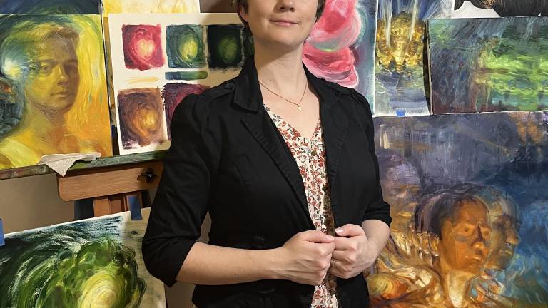 Nicole Cooper has shown her work across the US While her medium is often oil on canvas, she has been experimenting with new materials.