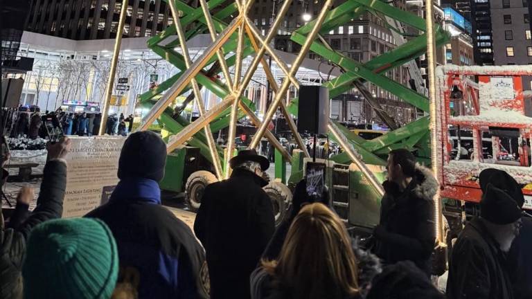 The World’s Largest Menorah at Grand Army Plaza, Hanukkah, Dec. 14, 2025.