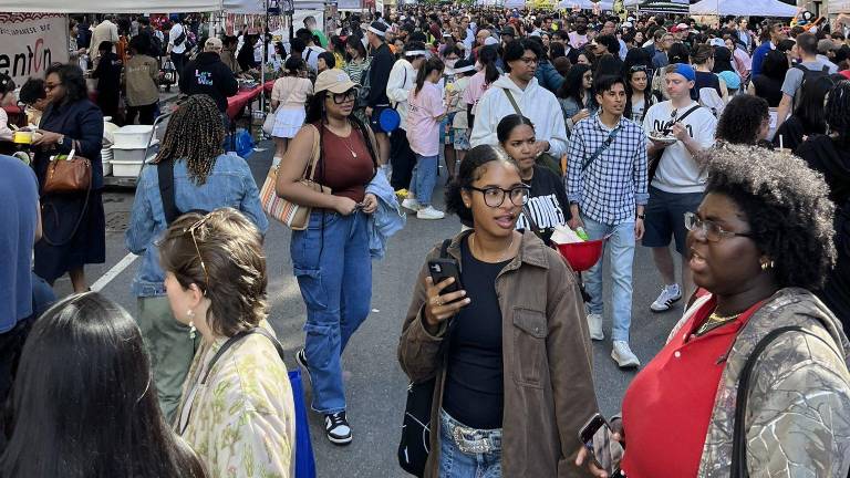 Street fair on West 72nd Street follows parade.
