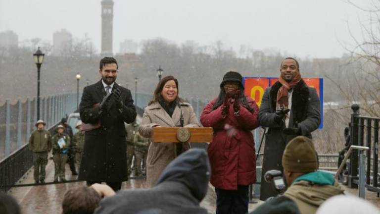 Mayor Zohran Mamdani appointed Tricia Shimamura on High Bridge in the Bronx.