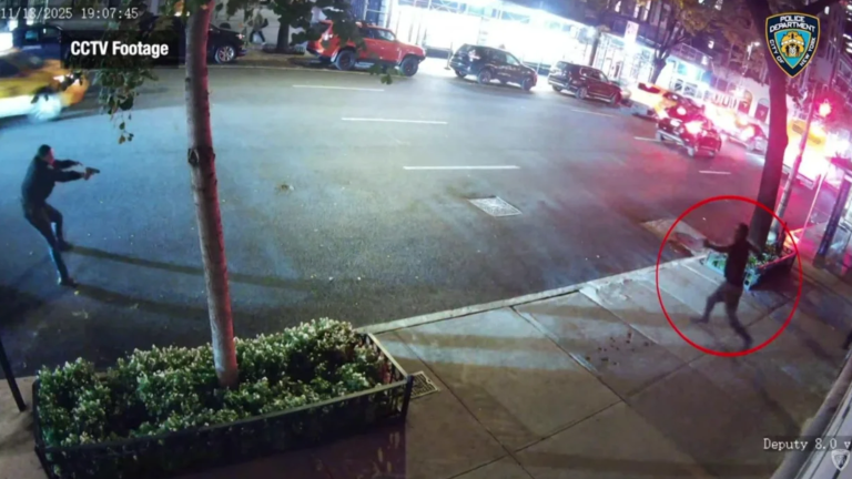 The NYPD has released footage of a shootout involving Elijah Brown, 20, who fired one shot at police officers on East 96th Street on Nov. 13. Brown was killed after being shot 20 times.