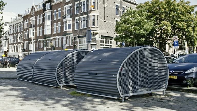 Storage units where bikes will be held. Each unit will hold several bikes.